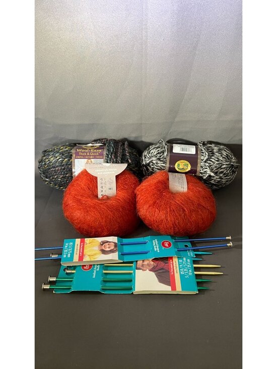 Boye, Lion Brand Other - Knitting Yarn & Needles Set WoolEase And Kid Mohair Premium Kit